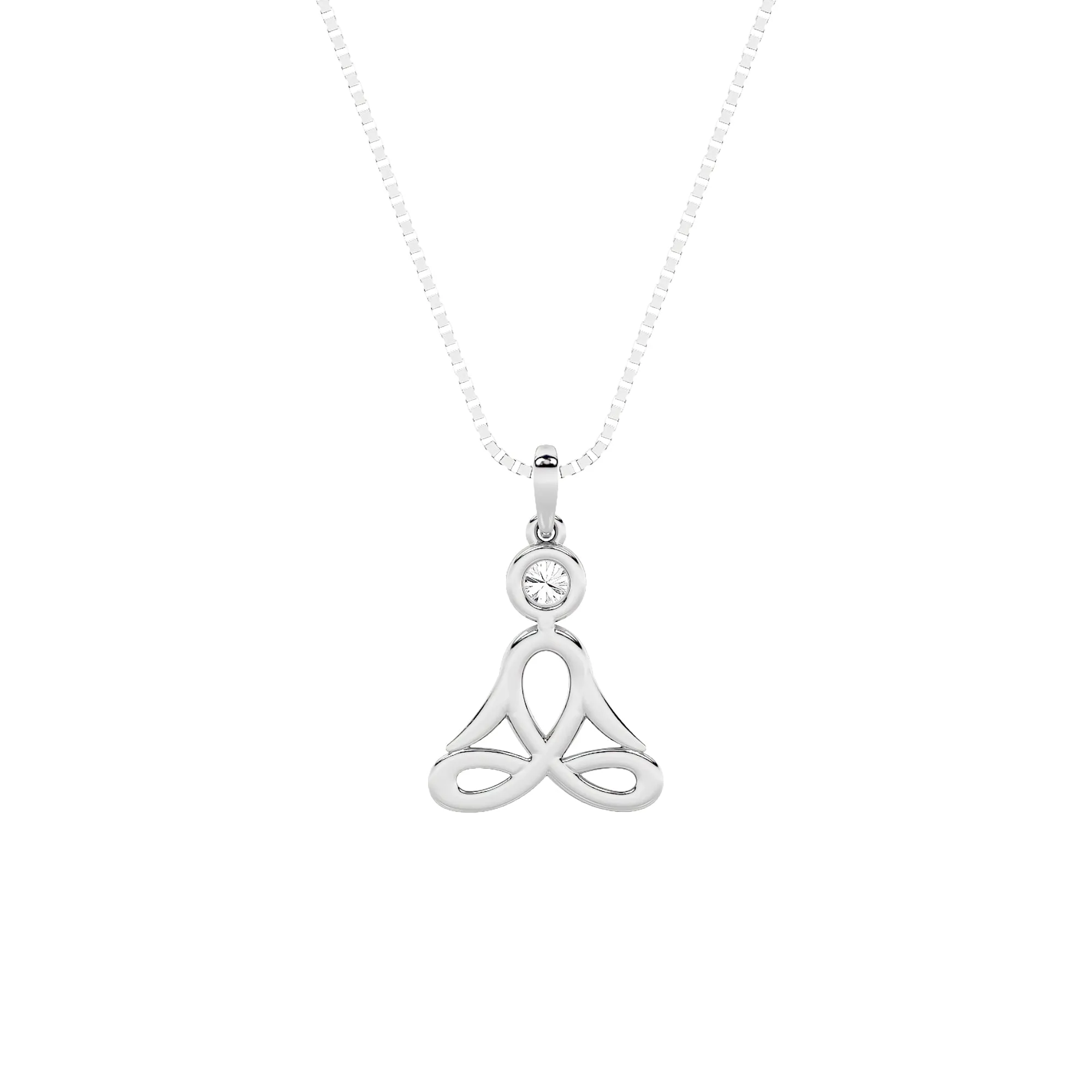 0.2ct round-shaped lab-grown diamond pendant in 14K White Gold sold by Zulily product image thumbnail 5