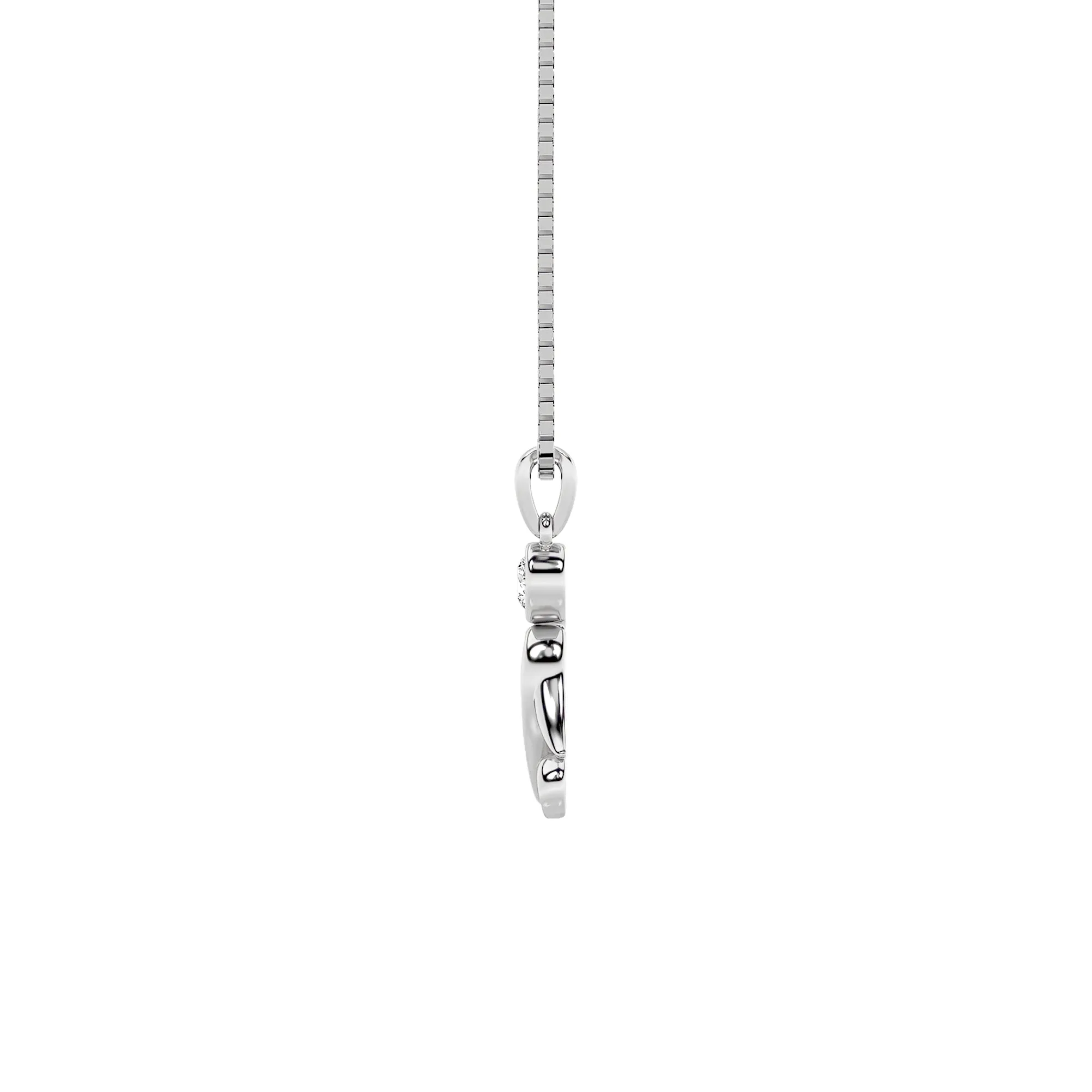 0.2ct round-shaped lab-grown diamond pendant in 14K White Gold sold by Zulily product image thumbnail 3