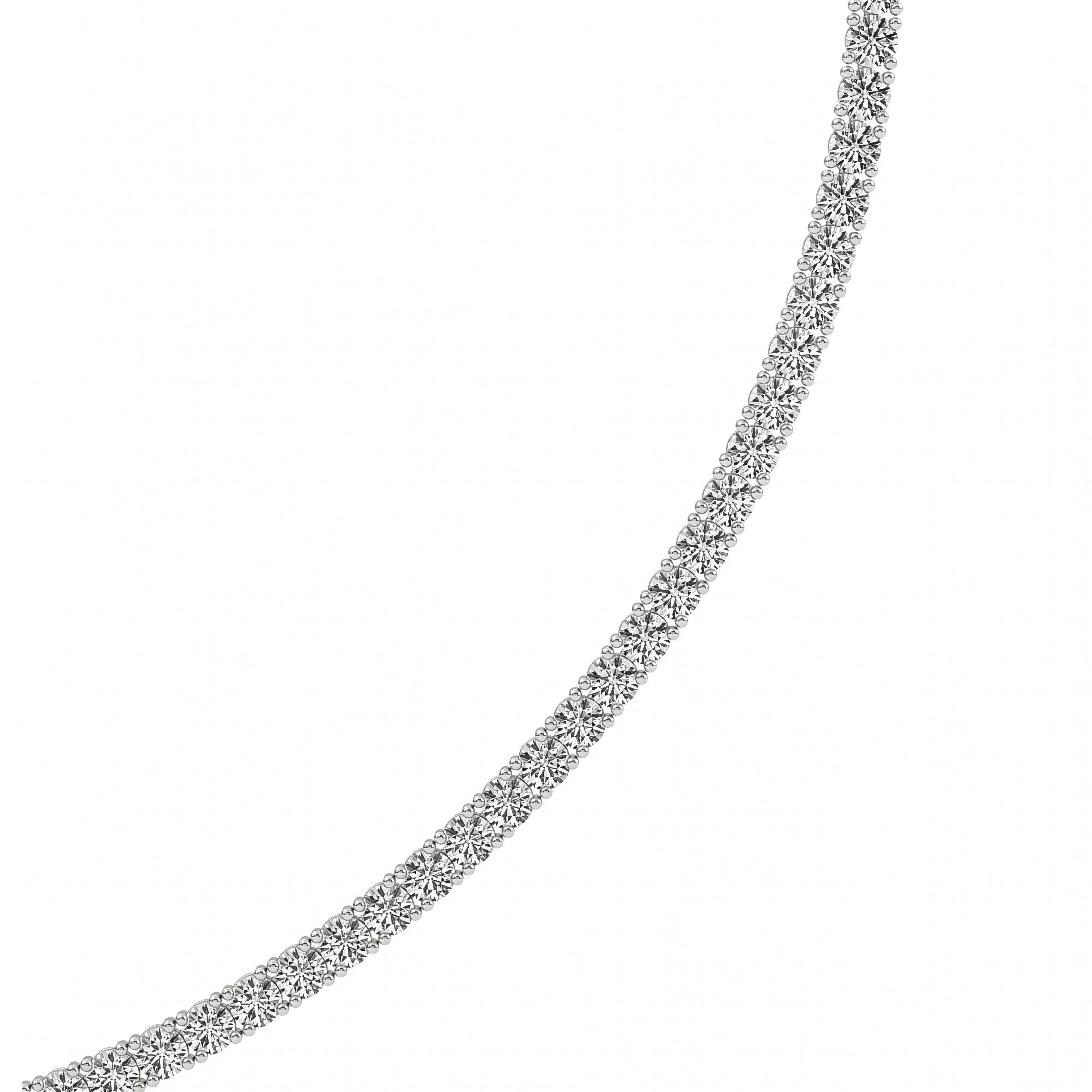 10 Ct Round (F/VS) Lab Grown Diamond Prong 14K White Gold Classic Eternity Tennis Necklace sold by Zulily product image thumbnail 4