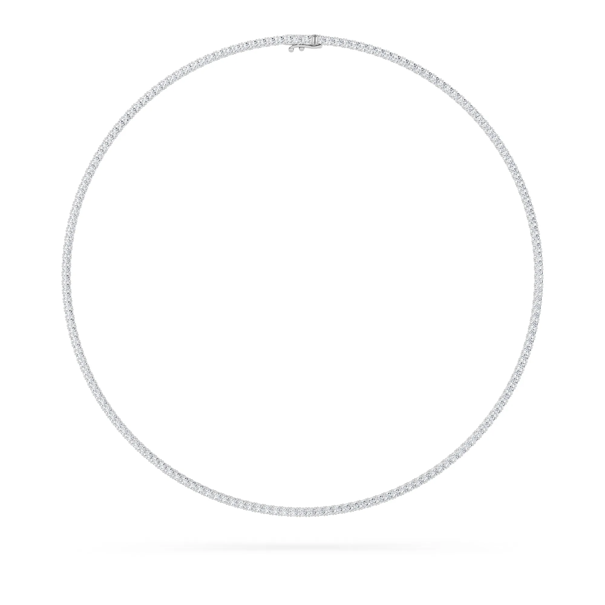 10 Ct Round (F/VS) Lab Grown Diamond Prong 14K White Gold Classic Eternity Tennis Necklace sold by Zulily