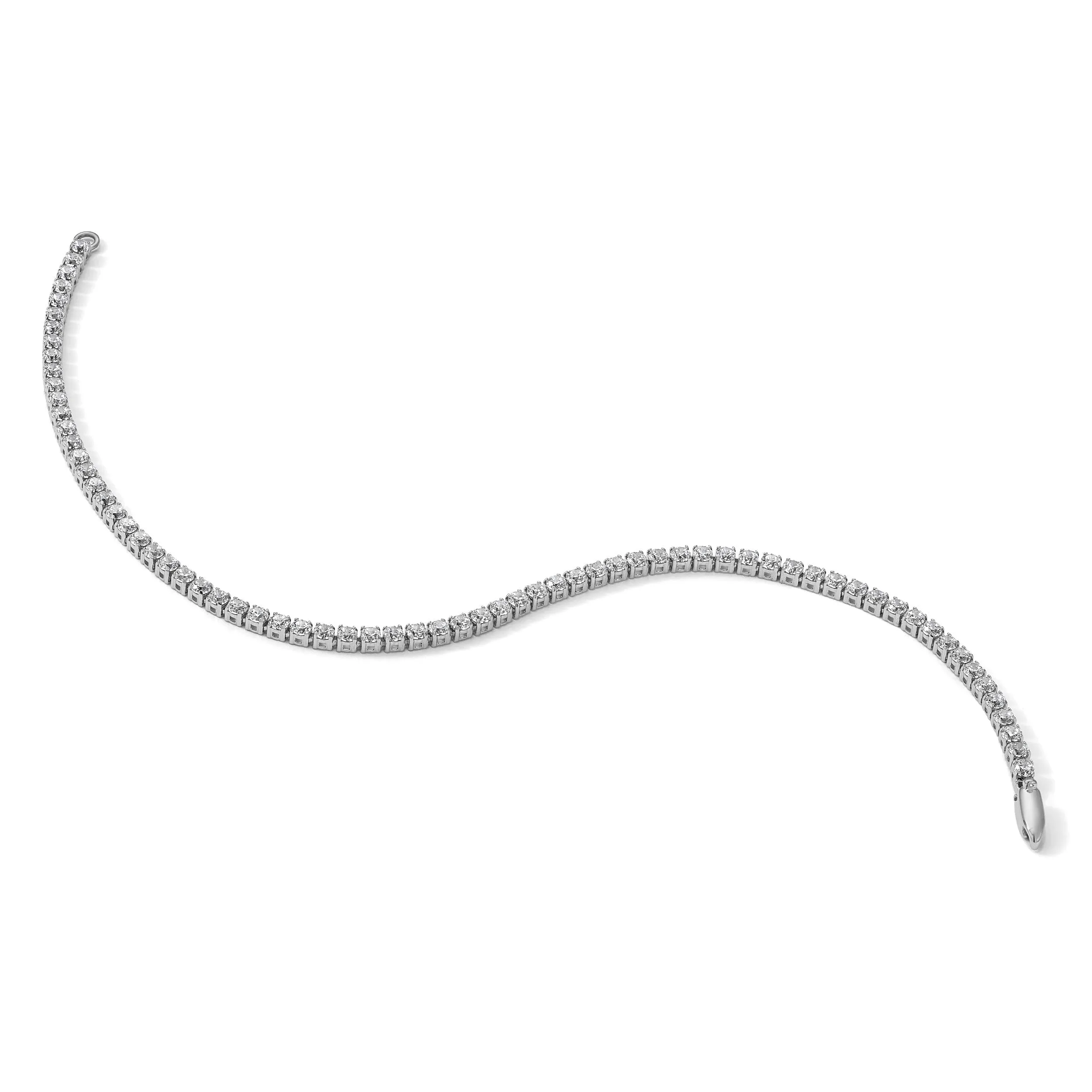 14k White Gold 2 carat Lab Grown Diamond 7.5 inch Bracelet sold by Zulily product image thumbnail 5