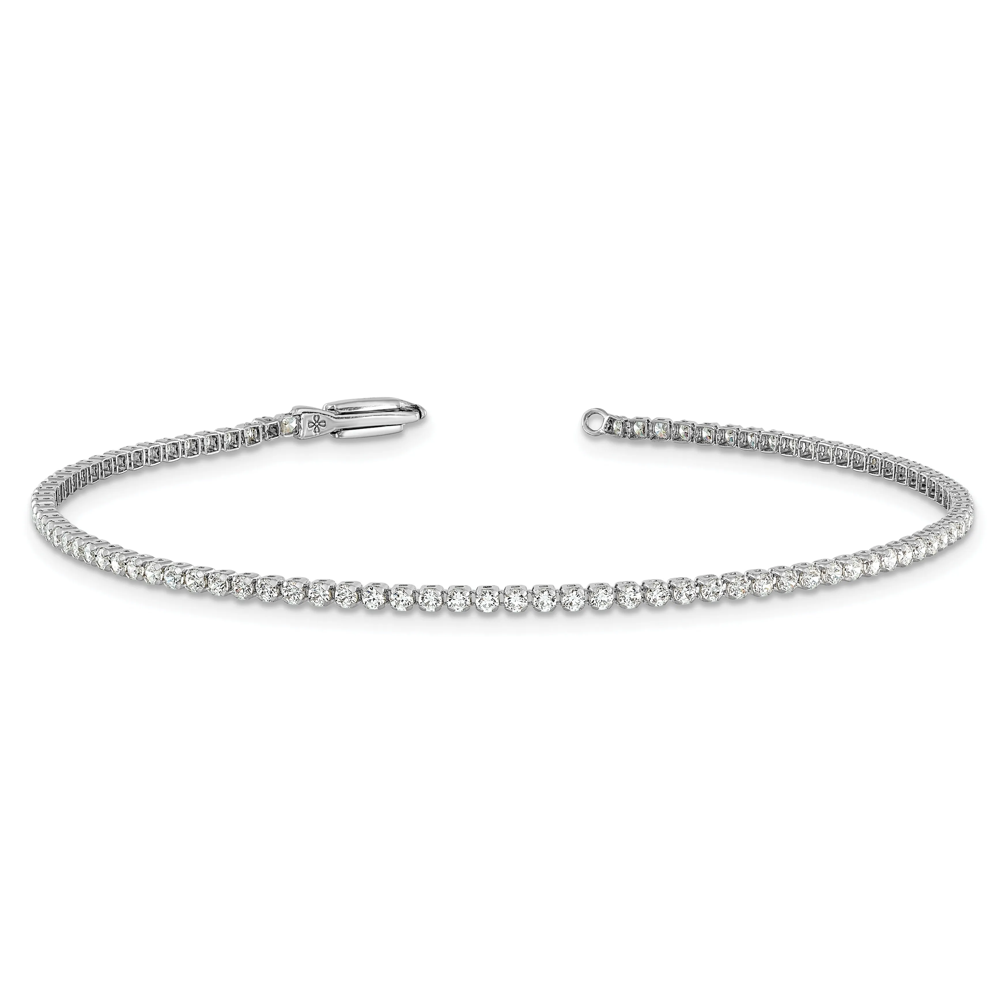 14k White Gold 2 carat Lab Grown Diamond 7.5 inch Bracelet sold by Zulily