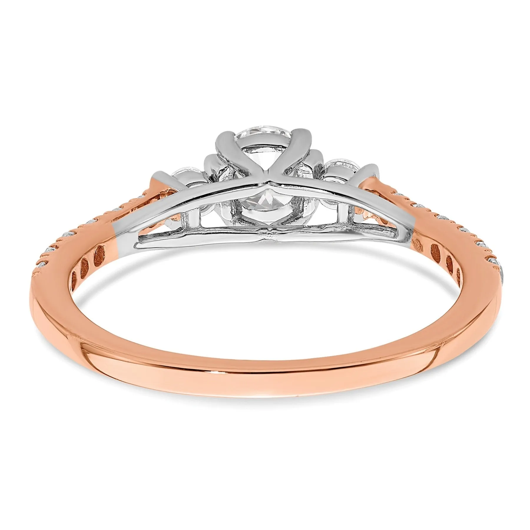 0.75 Ct Lab Grown Diamond Petite 3 stone Engagement Ring 14k Gold sold by Zulily product image thumbnail 5