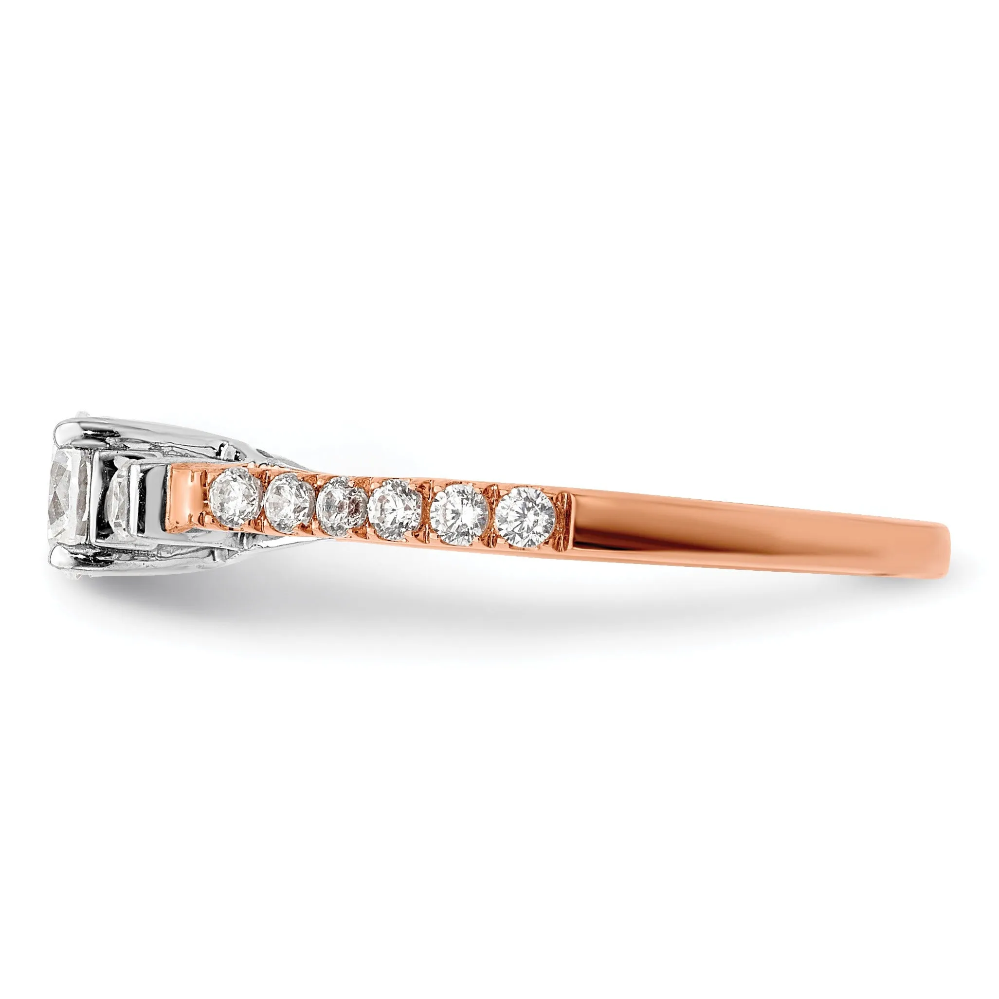 0.75 Ct Lab Grown Diamond Petite 3 stone Engagement Ring 14k Gold sold by Zulily product image thumbnail 3