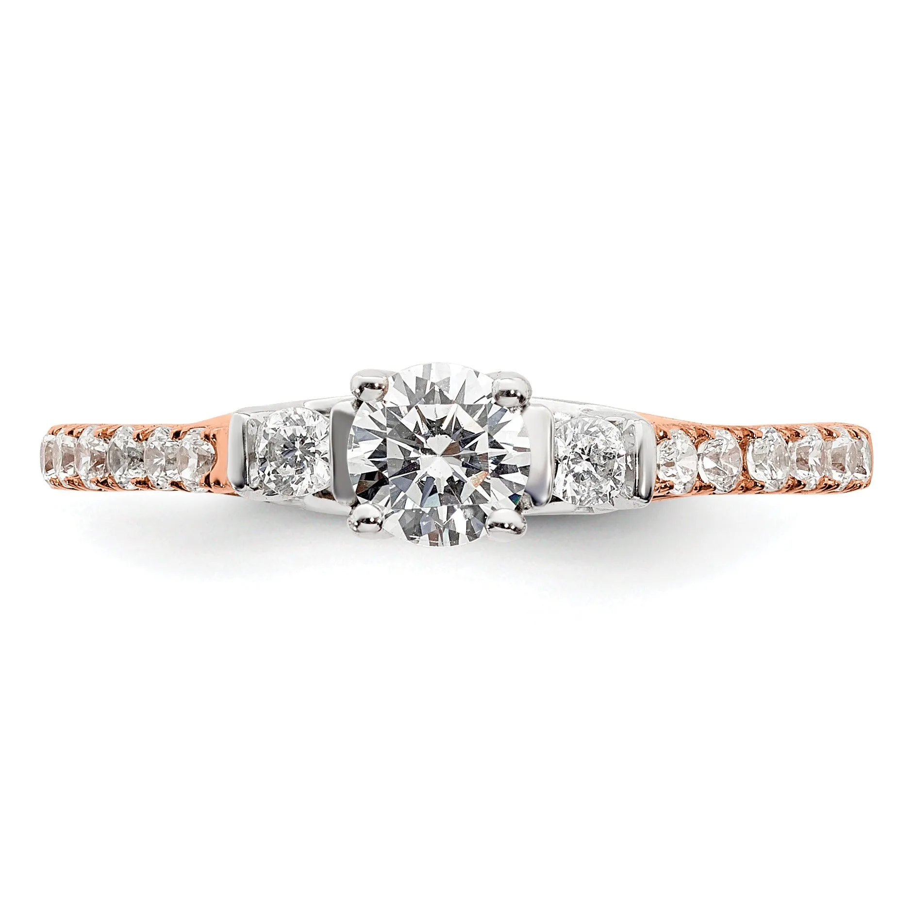 0.75 Ct Lab Grown Diamond Petite 3 stone Engagement Ring 14k Gold sold by Zulily product image thumbnail 4