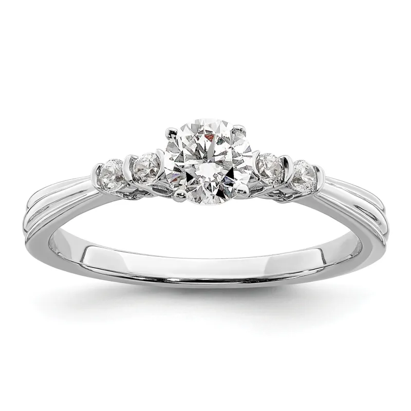 10k White Gold Lab Diamond Engagement Ring 1/2 carat made by Zulily
