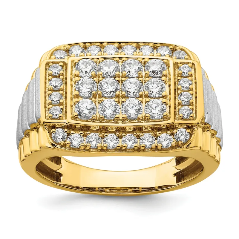 14k Two-Tone 1.3 ct Lab Grown Diamond Men's Ring made by Zulily