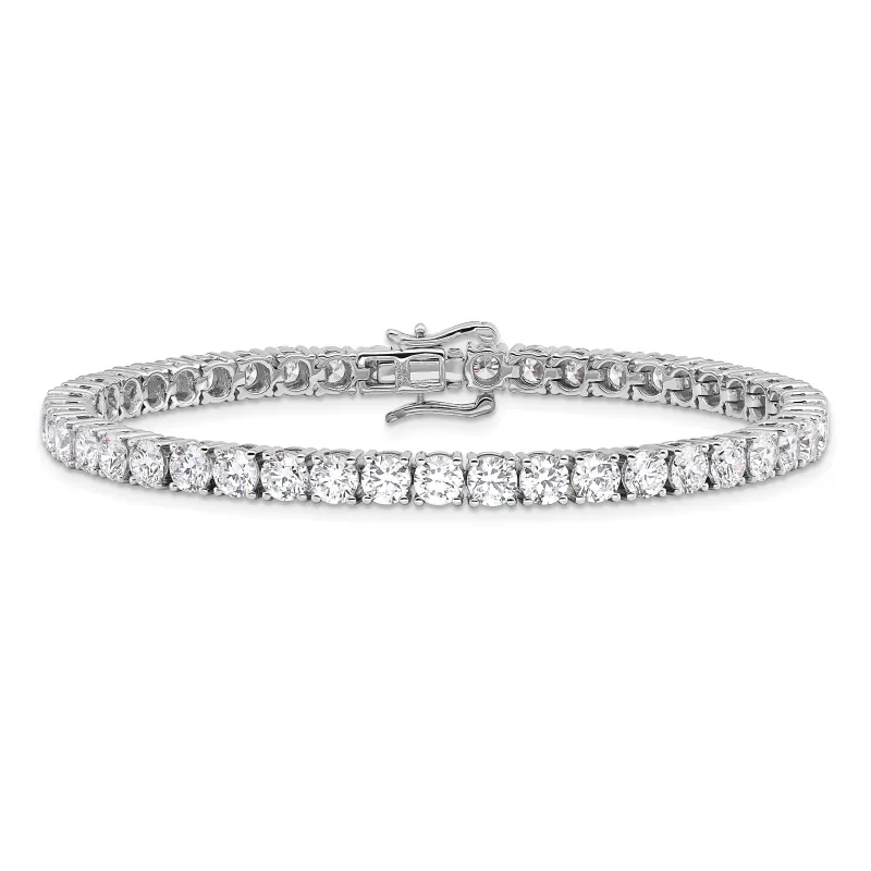 14k White Gold Lab Diamond Tennis Bracelet 10 carat made by Zulily