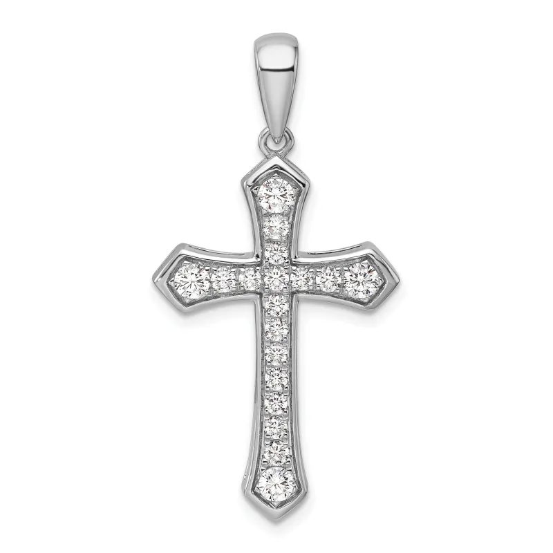 14K Gold 3/4 carat Lab Grown Diamond Cross Pendant made by Zulily