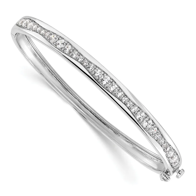 14K Gold 1 5/8 carat Lab Grown Diamond Bangle Bracelet made by Zulily