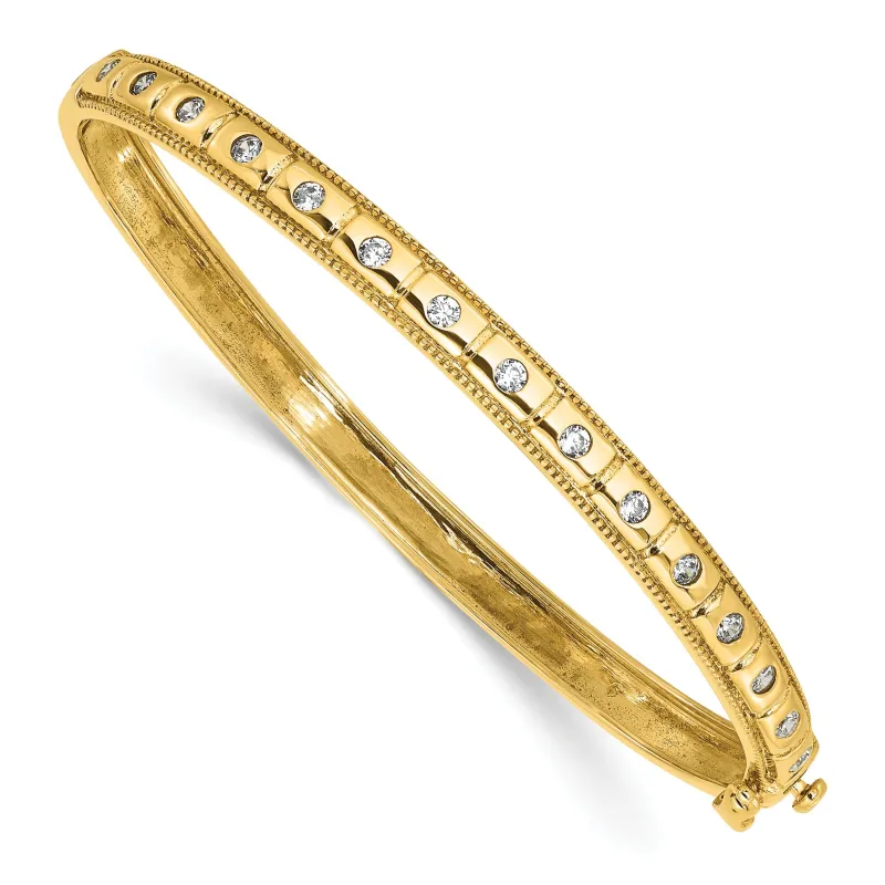 14K Gold 1/2 carat Lab Grown Diamond Bangle Bracelet made by Zulily