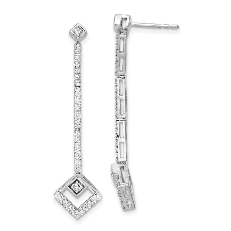 14k 1/2 carat Lab Grown Diamond Dangle Post Earrings made by Zulily