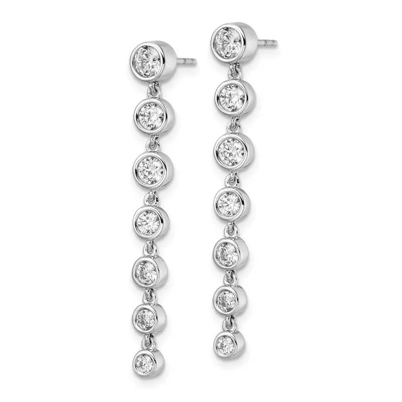 14K Gold Lab Grown Diamond Dangle Post Earrings made by Zulily