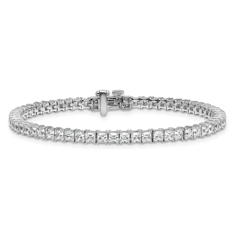 14k White Gold 7 Carat Lab Diamond Tennis Bracelet made by Zulily