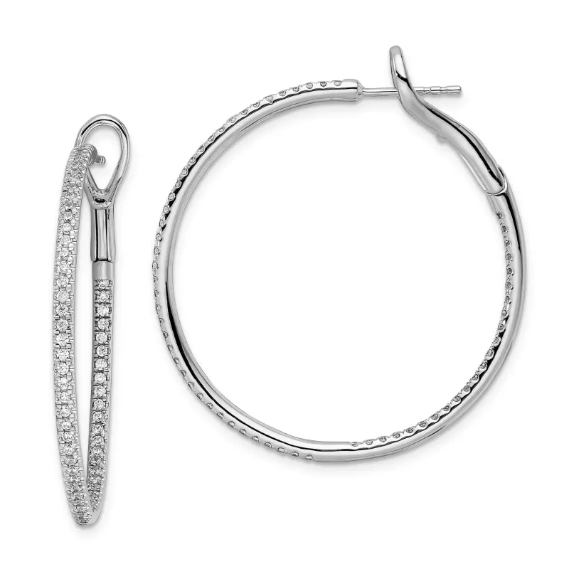 14k Gold Lab Grown Diamond Hoop Earrings made by Zulily