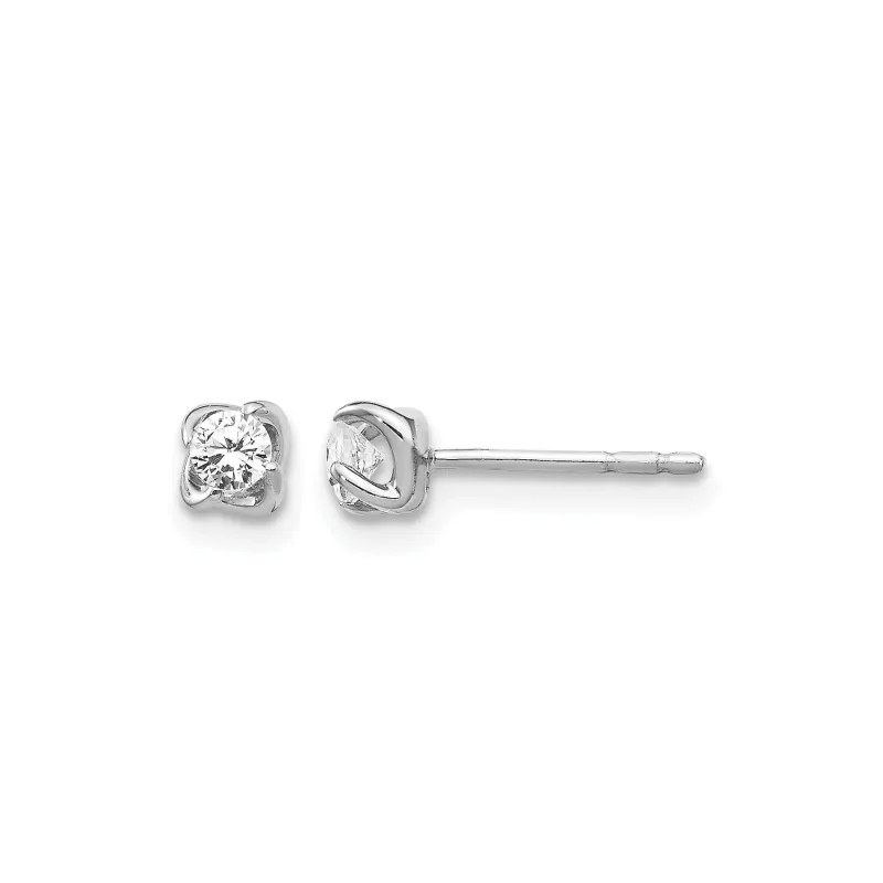 14k White Gold Lab Grown Diamond Stud Post Earrings 0.2 Ct made by Zulily