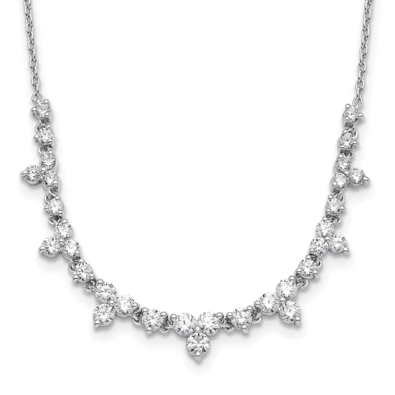 14K White Gold Lab Grown Diamond Station Necklace 1 1/2 ctw. made by Zulily