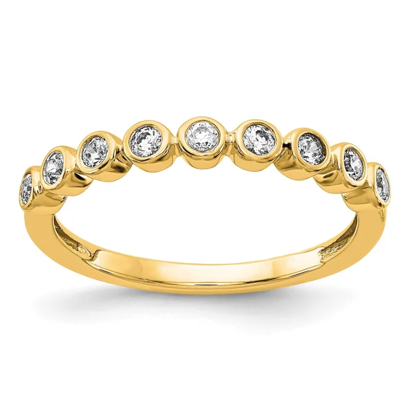 14K Gold Lab Diamond Half Eternity Ring made by Zulily