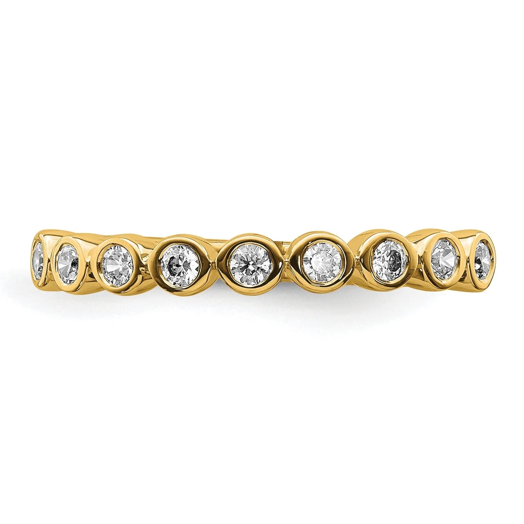 14K Gold Lab Diamond Half Eternity Ring sold by Zulily product image thumbnail 3