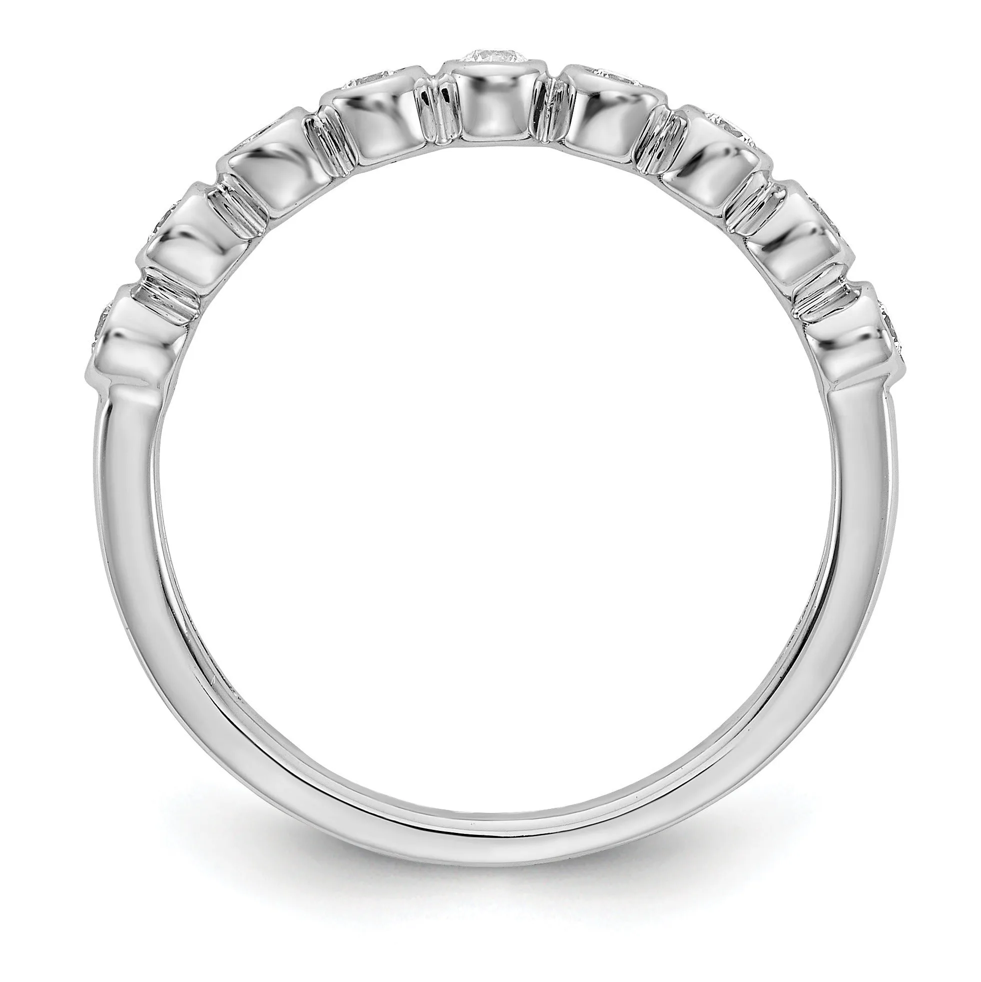 14K White Gold Lab Diamond Half Eternity Ring sold by Zulily product image thumbnail 4