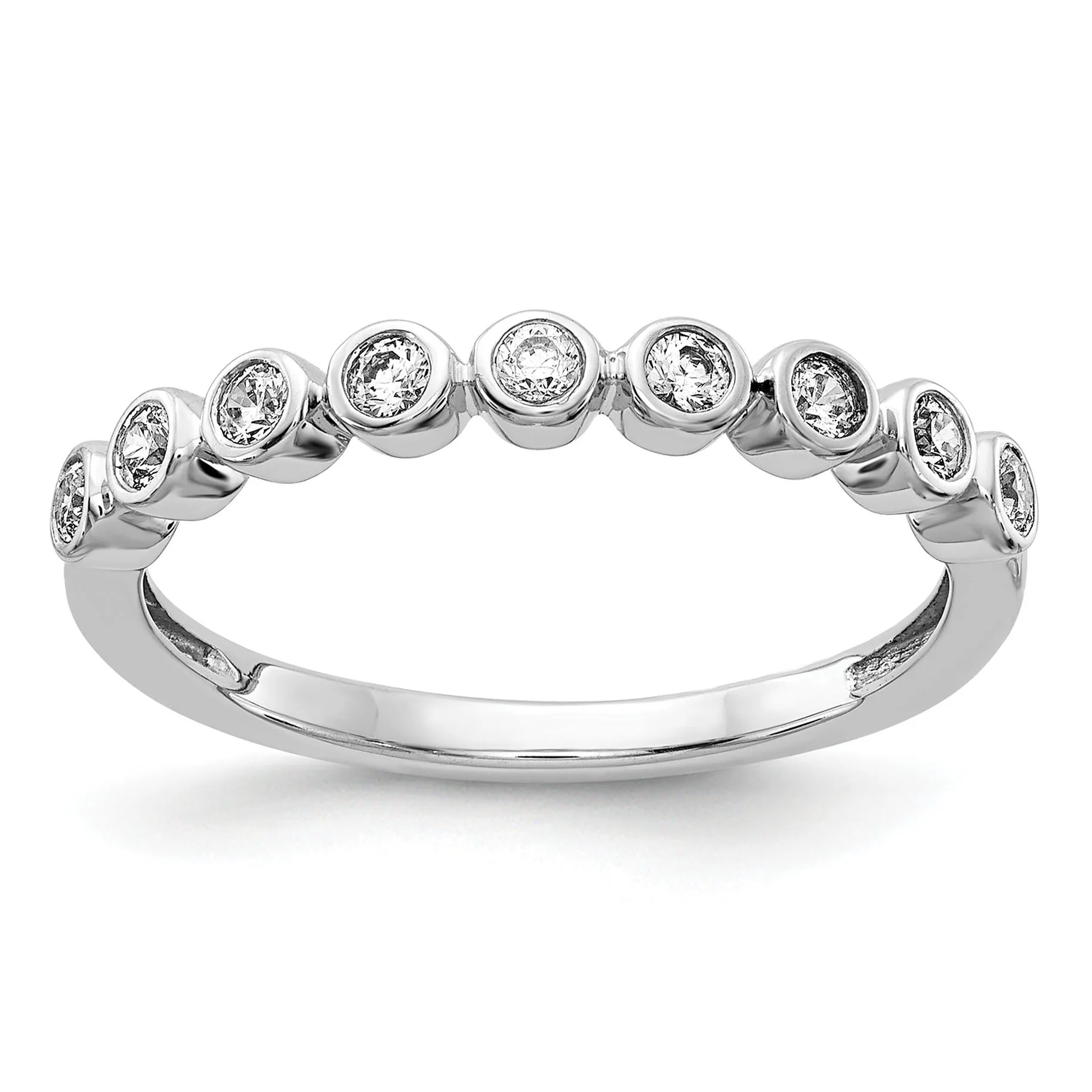 14K White Gold Lab Diamond Half Eternity Ring sold by Zulily