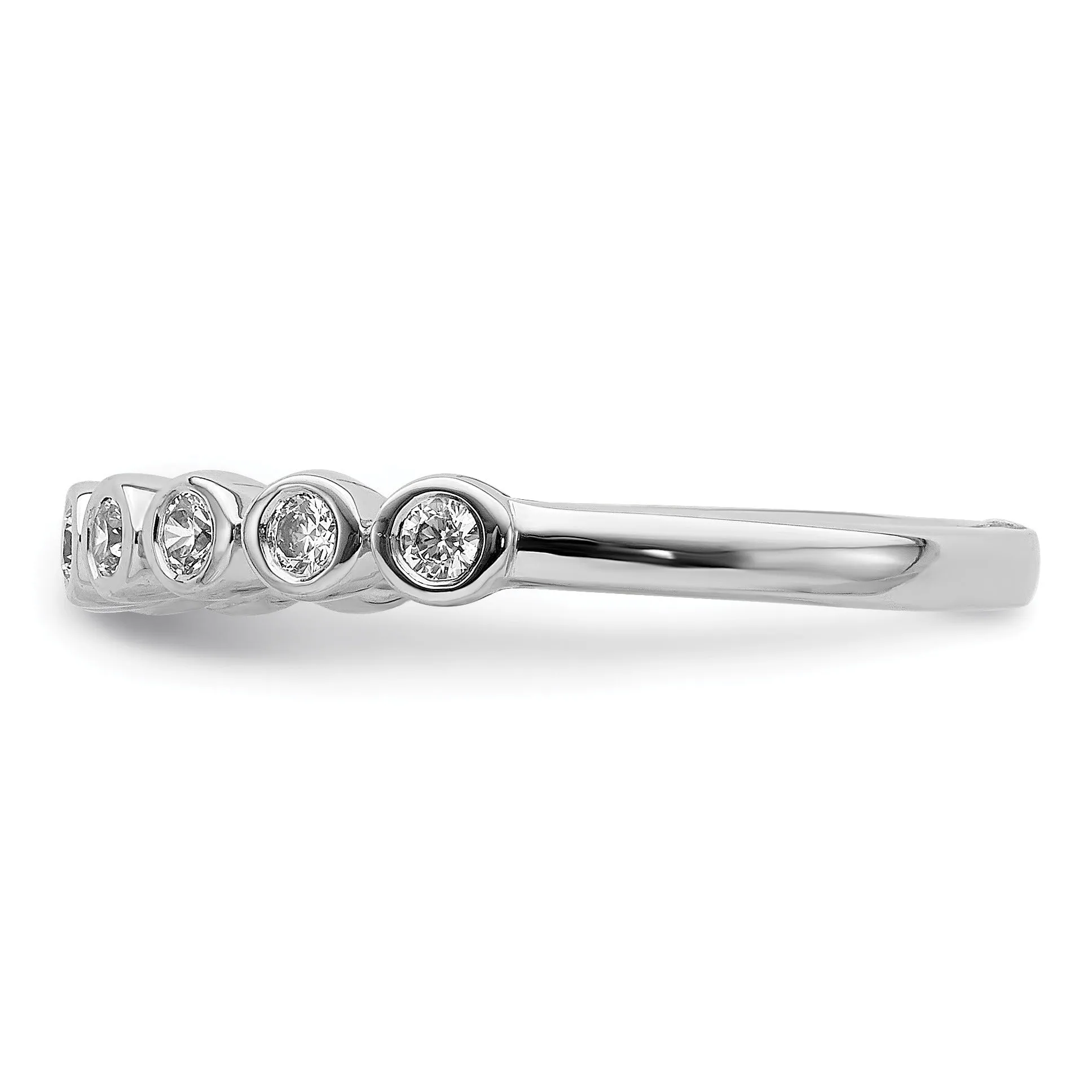 14K White Gold Lab Diamond Half Eternity Ring sold by Zulily product image thumbnail 5