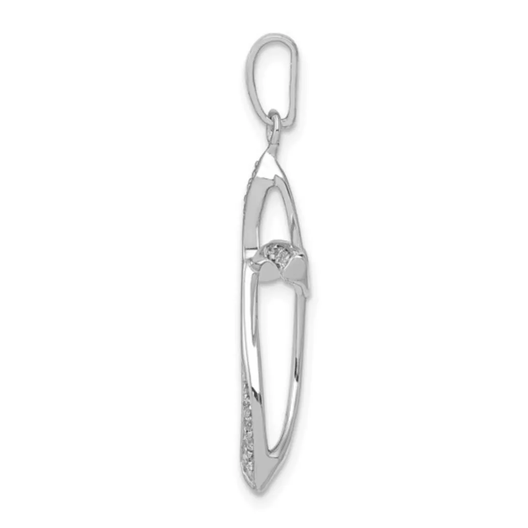 14K White Gold Lab Diamond Cross Pendant sold by Zulily product image thumbnail 5