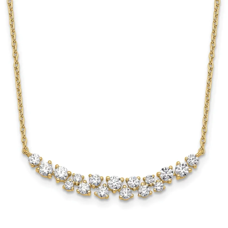 Lab Grown Diamond Fashion Bar Necklace Yellow Gold 7/8 ctw made by Zulily