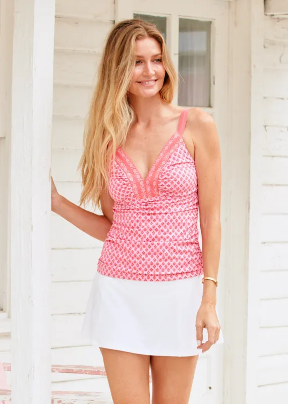 Boca Raton Embroidered Tankini Top made by Cabana Life