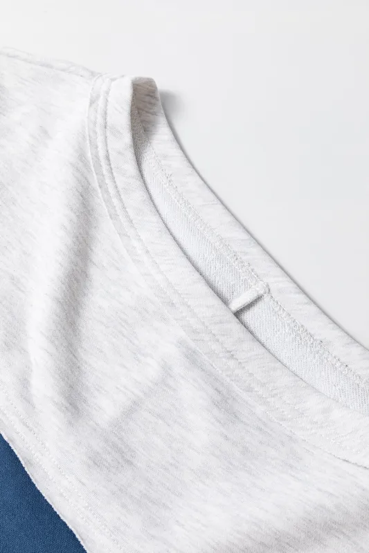 Threaded Pear Melissa Sleeve Raw Seamed Sweatshirt made by Threaded Pear