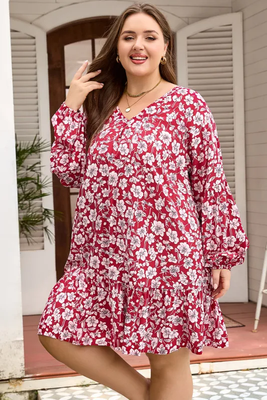 Threaded Pear Georgina Balloon Sleeve Relaxed PLUS Dress made by Threaded Pear