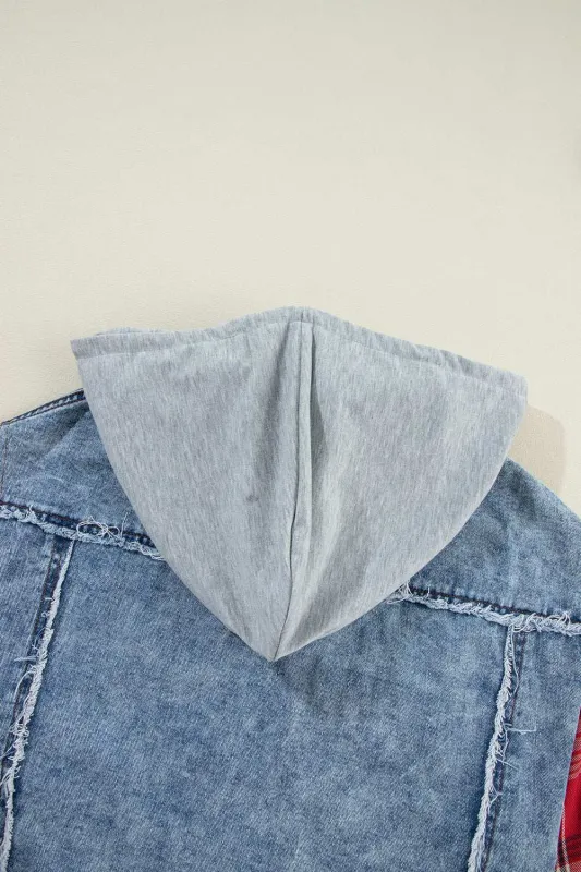 Threaded Pear Olivia Hooded Raw Hem Jacket made by Threaded Pear