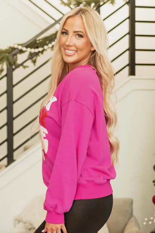 Threaded Pear Holly Jolly Babe Sweatshirt made by Threaded Pear