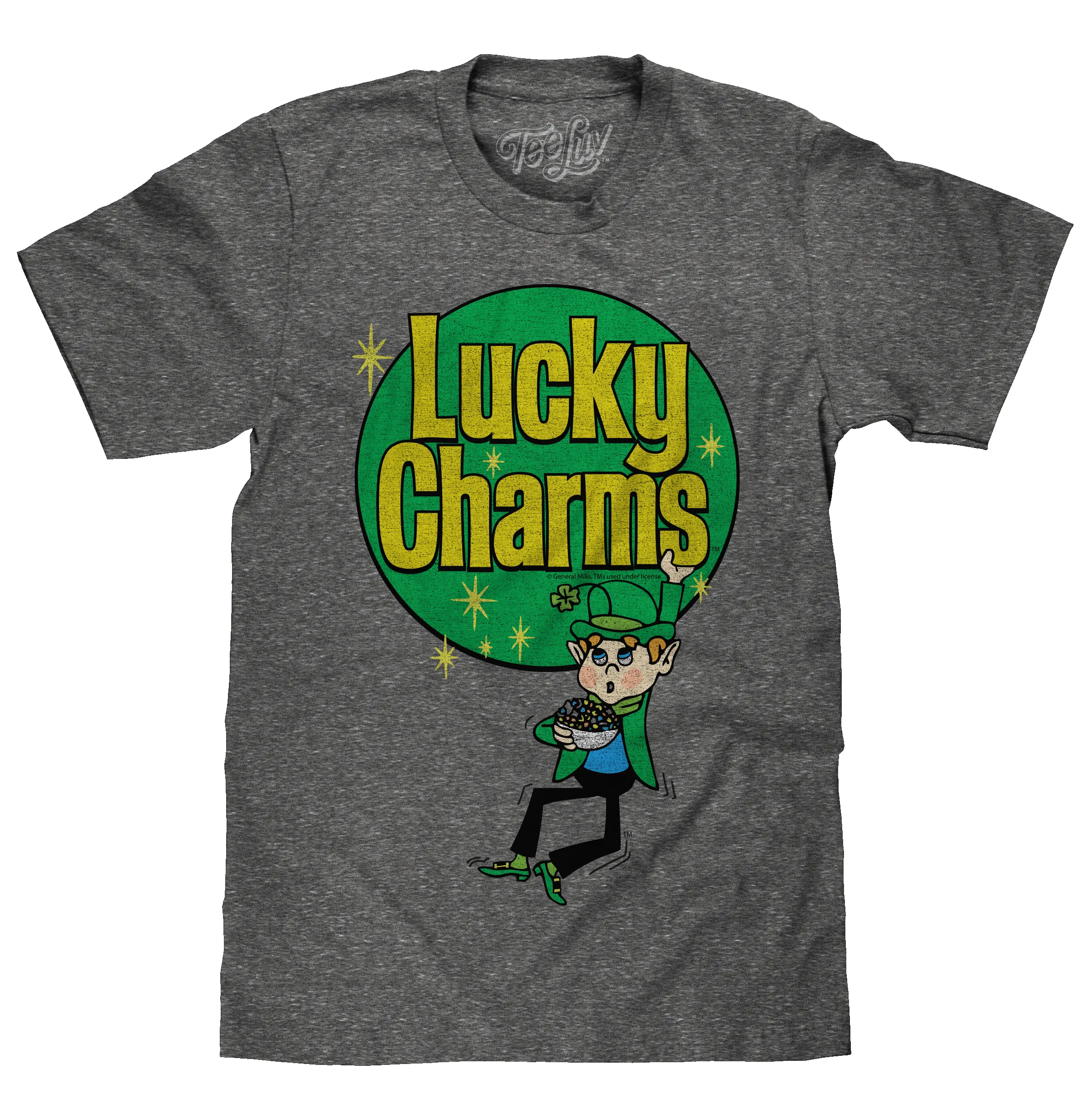 Lucky Charms Retro Logo T-Shirt - Gray sold by Zulily