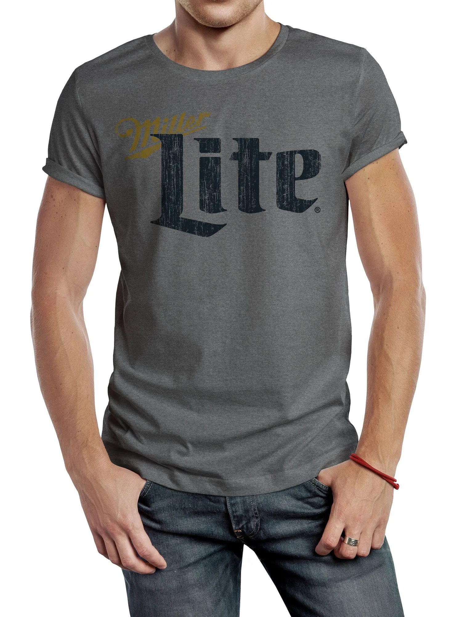 Miller Lite Distressed Logo T-Shirt - Gray sold by Zulily product image thumbnail 3