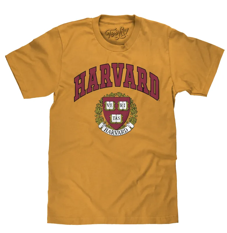 Harvard Veritas Shield College T-Shirt - Mustard Yellow made by Zulily