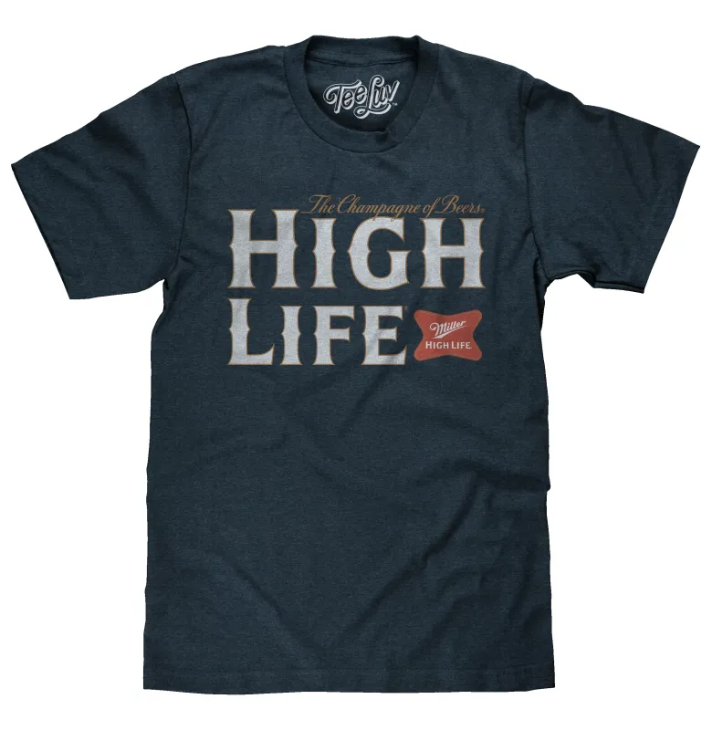Miller High Life Champagne of Beers T-Shirt - Heather Navy Blue made by Zulily