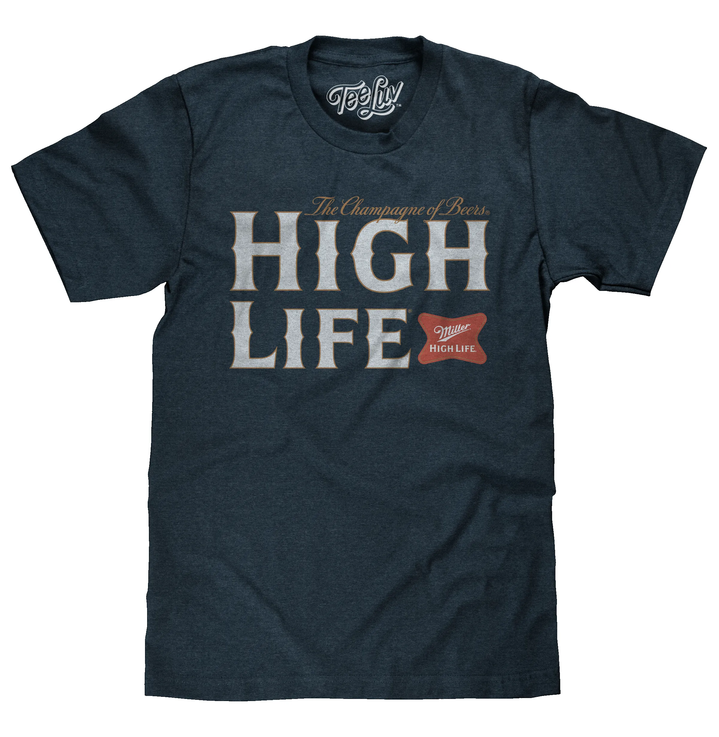Miller High Life Champagne of Beers T-Shirt - Heather Navy Blue sold by Zulily