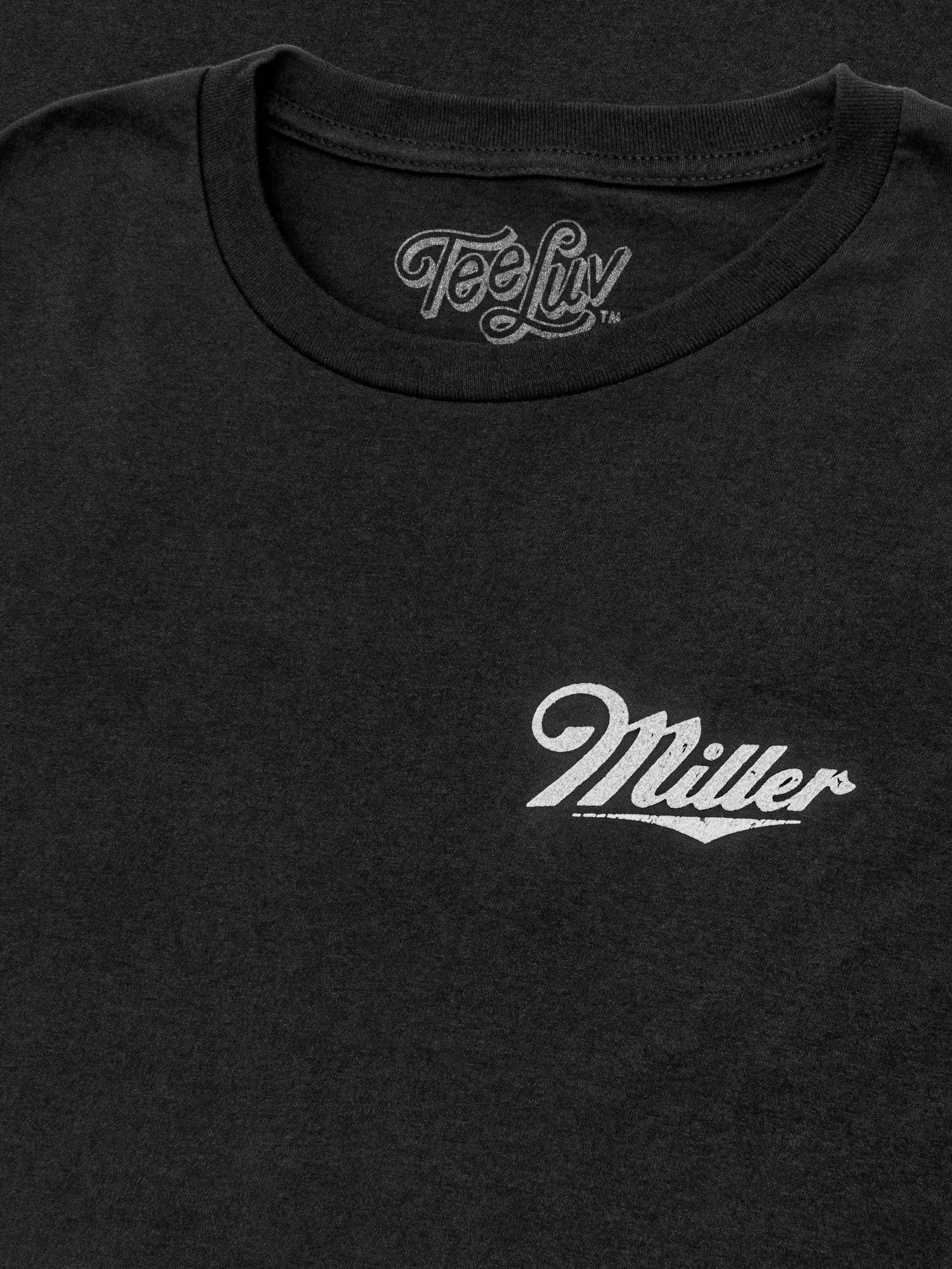 Distressed Miller High Life Logo Front and Back Print T-Shirt - Black sold by Zulily product image thumbnail 3