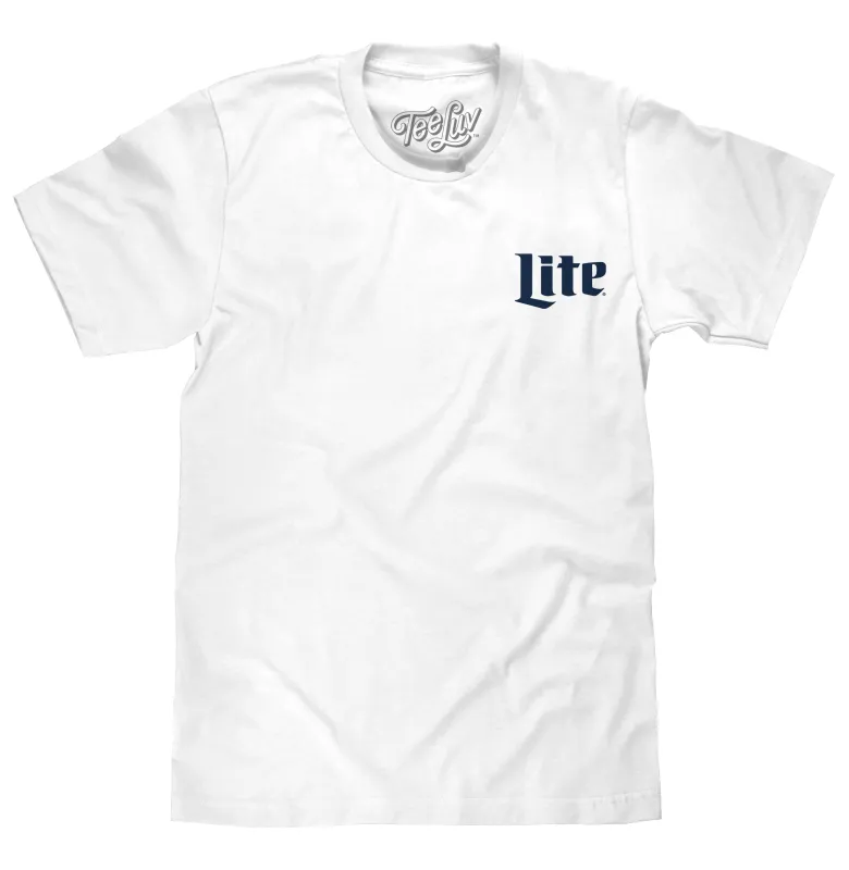 Miller Lite Beer Front and Back Print T-Shirt - White made by Zulily