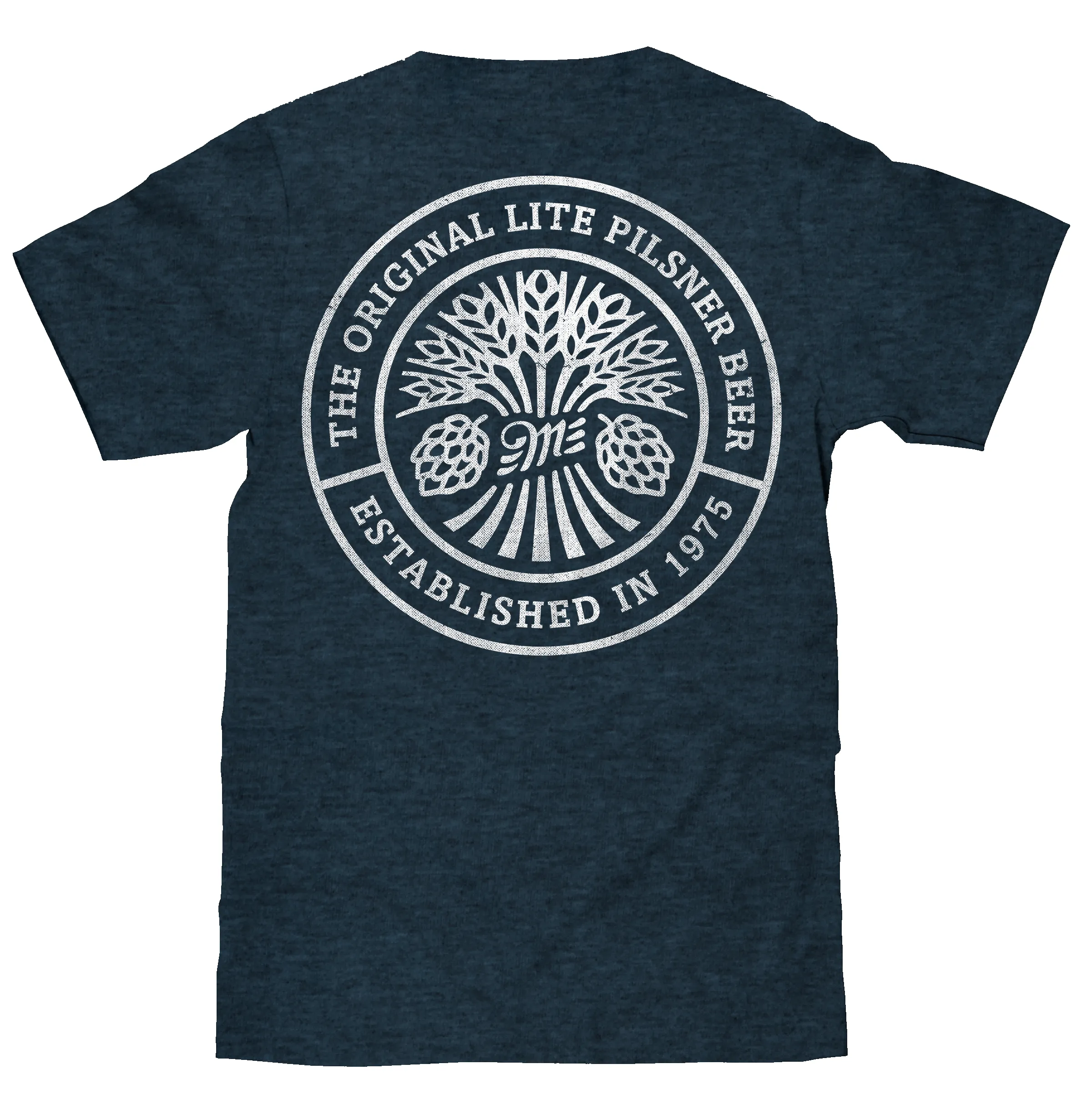 Miller Lite Beer Logo Front and Back Print T-Shirt - Denim Black Heather sold by Zulily product image thumbnail 3