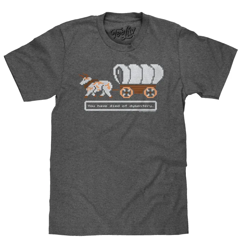 The Oregon Trail You Have Died of Dysentery Video Game Quote T-Shirt - Heather Graphite made by Zulily