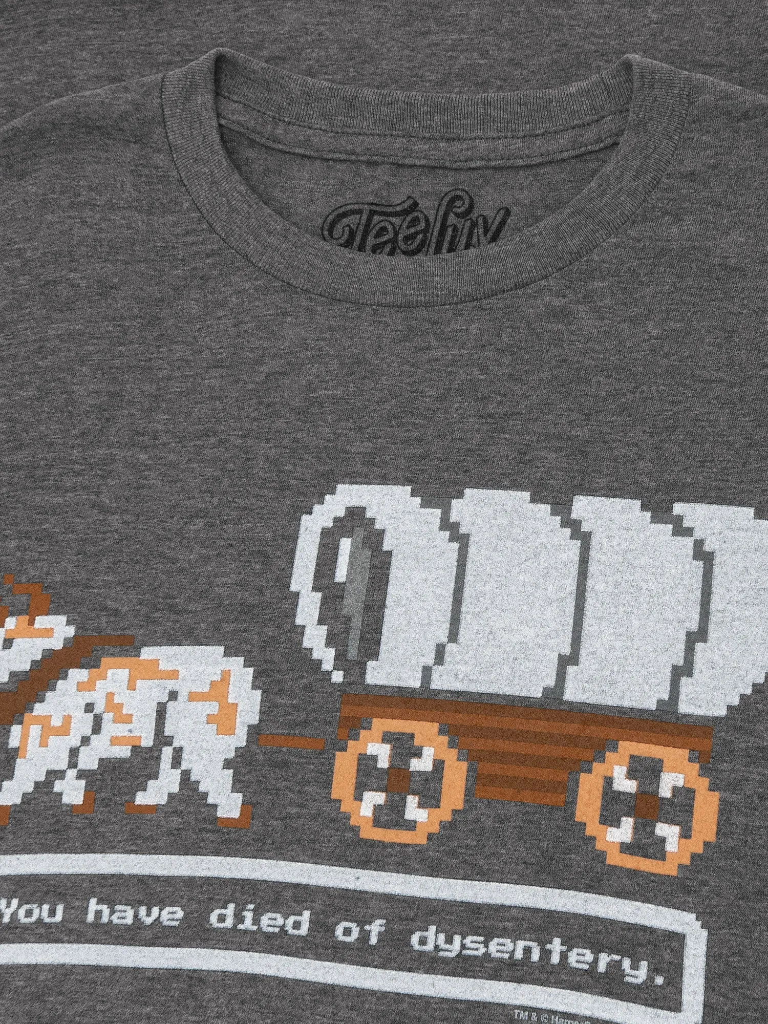 The Oregon Trail You Have Died of Dysentery Video Game Quote T-Shirt - Heather Graphite sold by Zulily product image thumbnail 2