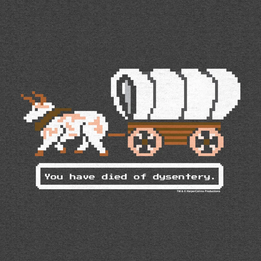 The Oregon Trail You Have Died of Dysentery Video Game Quote T-Shirt - Heather Graphite sold by Zulily product image thumbnail 3