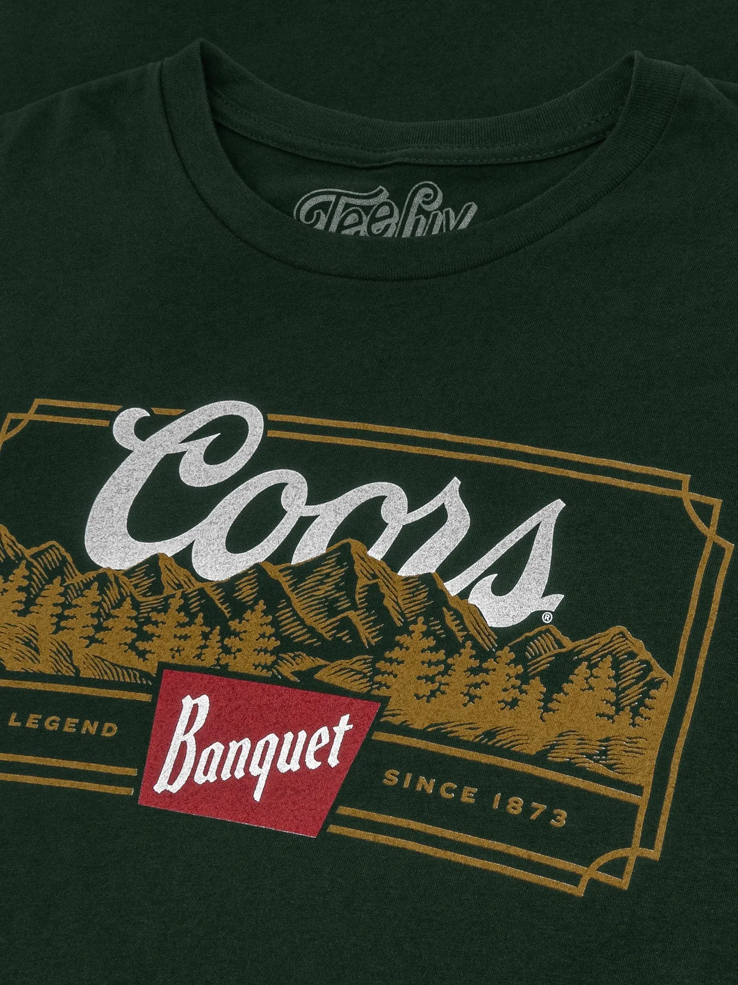 Coors Banquet Beer The Legend Since 1873 Rocky Mountains T-Shirt - Forest Green sold by Zulily product image thumbnail 2
