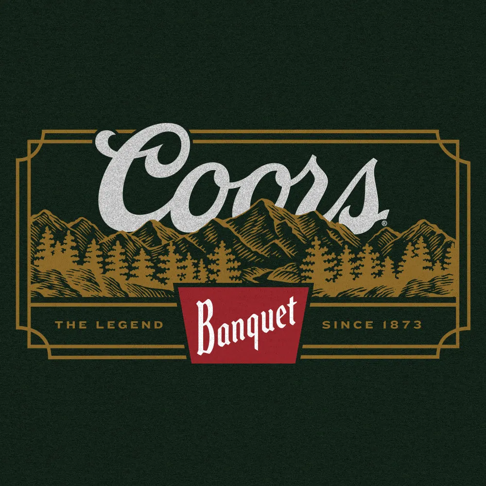 Coors Banquet Beer The Legend Since 1873 Rocky Mountains T-Shirt - Forest Green sold by Zulily product image thumbnail 3