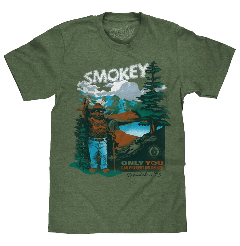 Smokey Bear Only You Can Prevent Wildfires Retro Graphic T-Shirt - Canyon Green made by Zulily