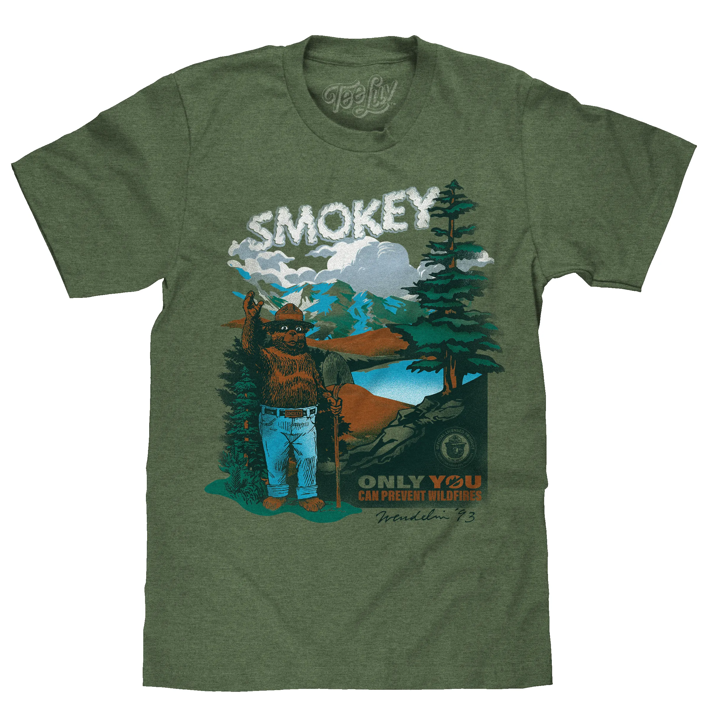 Smokey Bear Only You Can Prevent Wildfires Retro Graphic T-Shirt - Canyon Green sold by Zulily