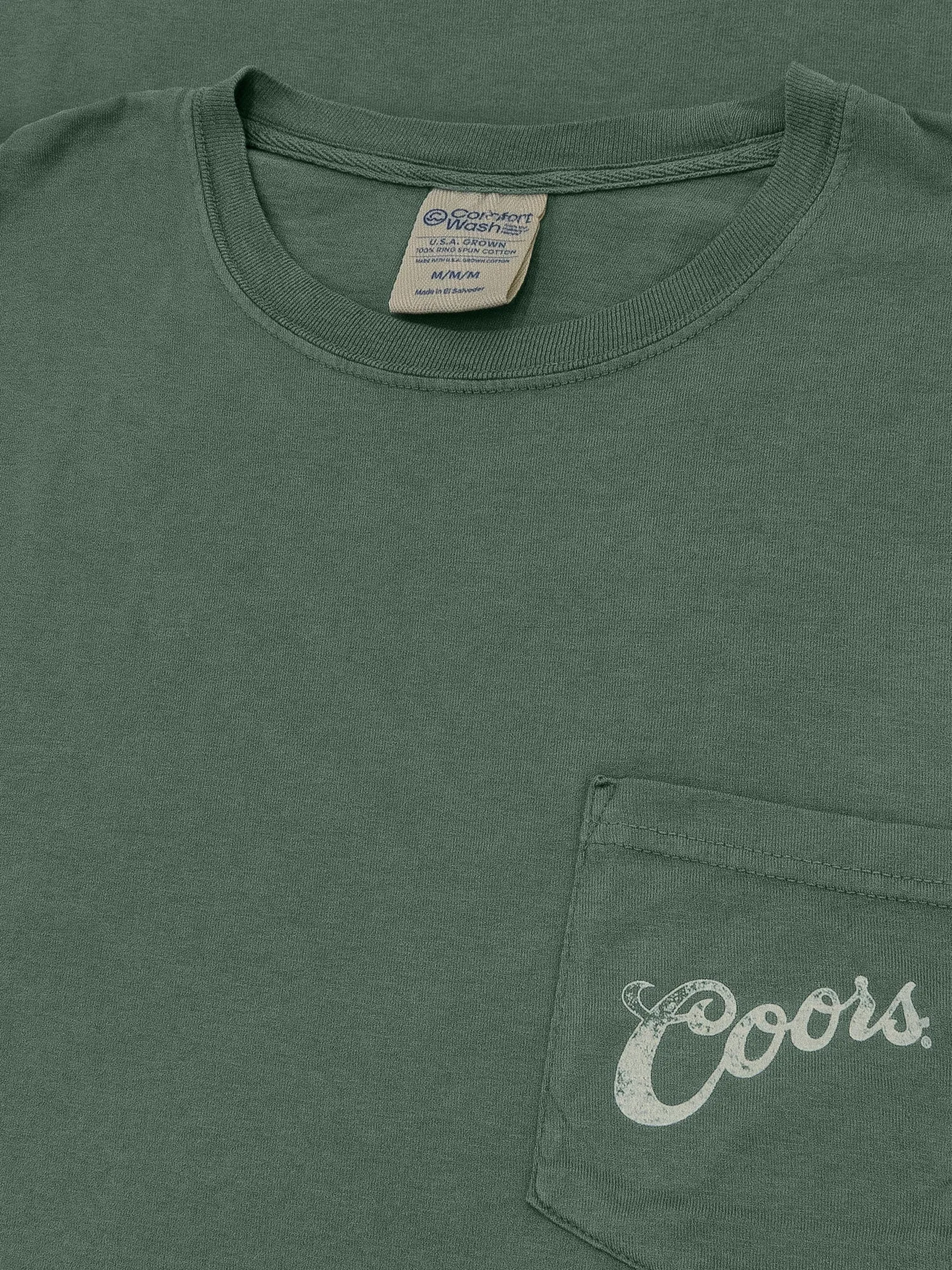 Coors Banquet Beer Rodeo Horse Front Pocket Tee T-Shirt - Cypress Green sold by Zulily product image thumbnail 3