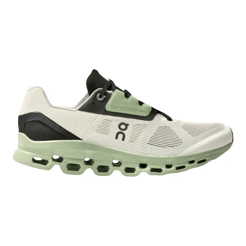 On Cloudstratus Men Running Sneakers White Black Green made by On